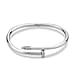 White Crystal Openable Nail Bangle in Yellow Tone (Size 7.0)