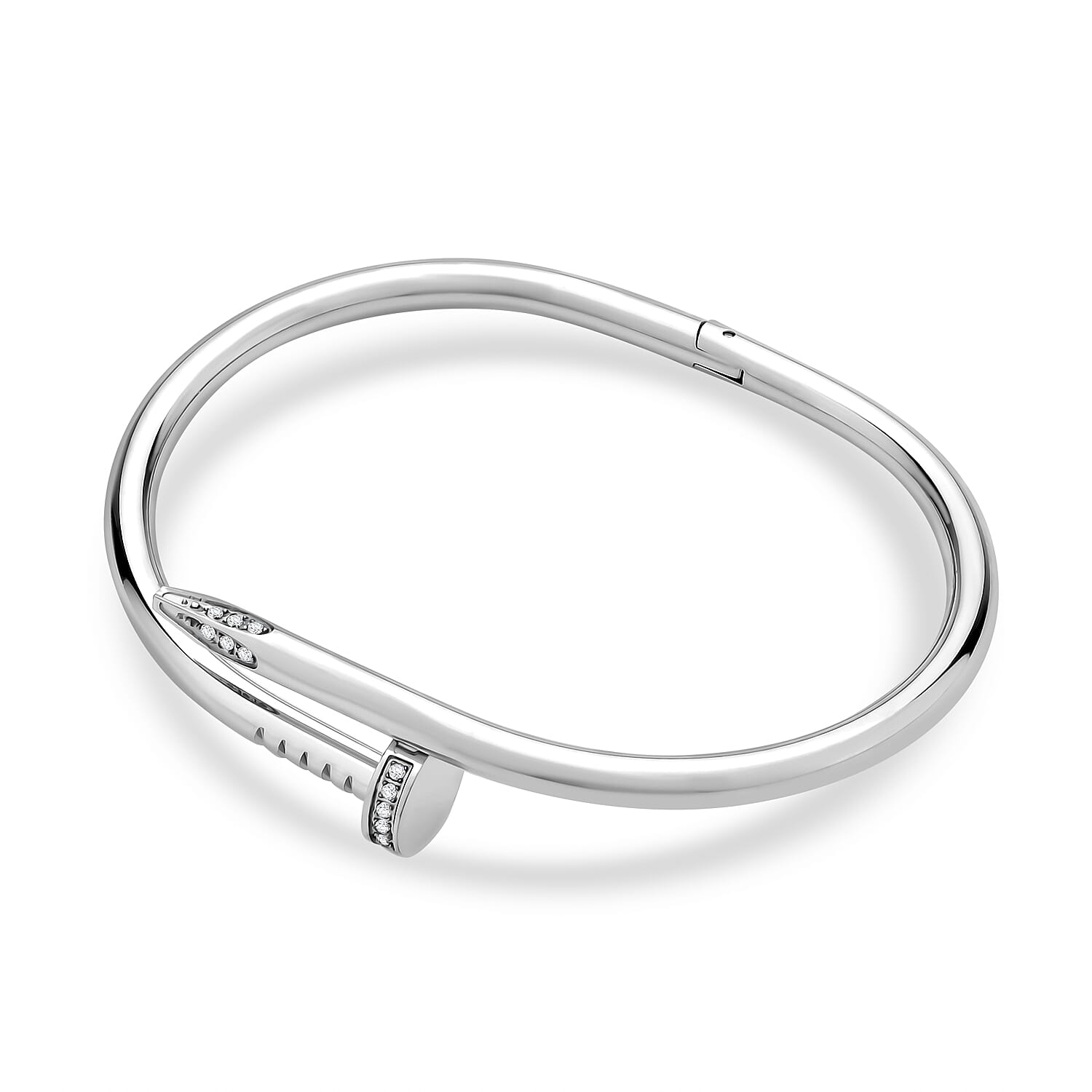 Designer Inspired - White Crystal Bangle