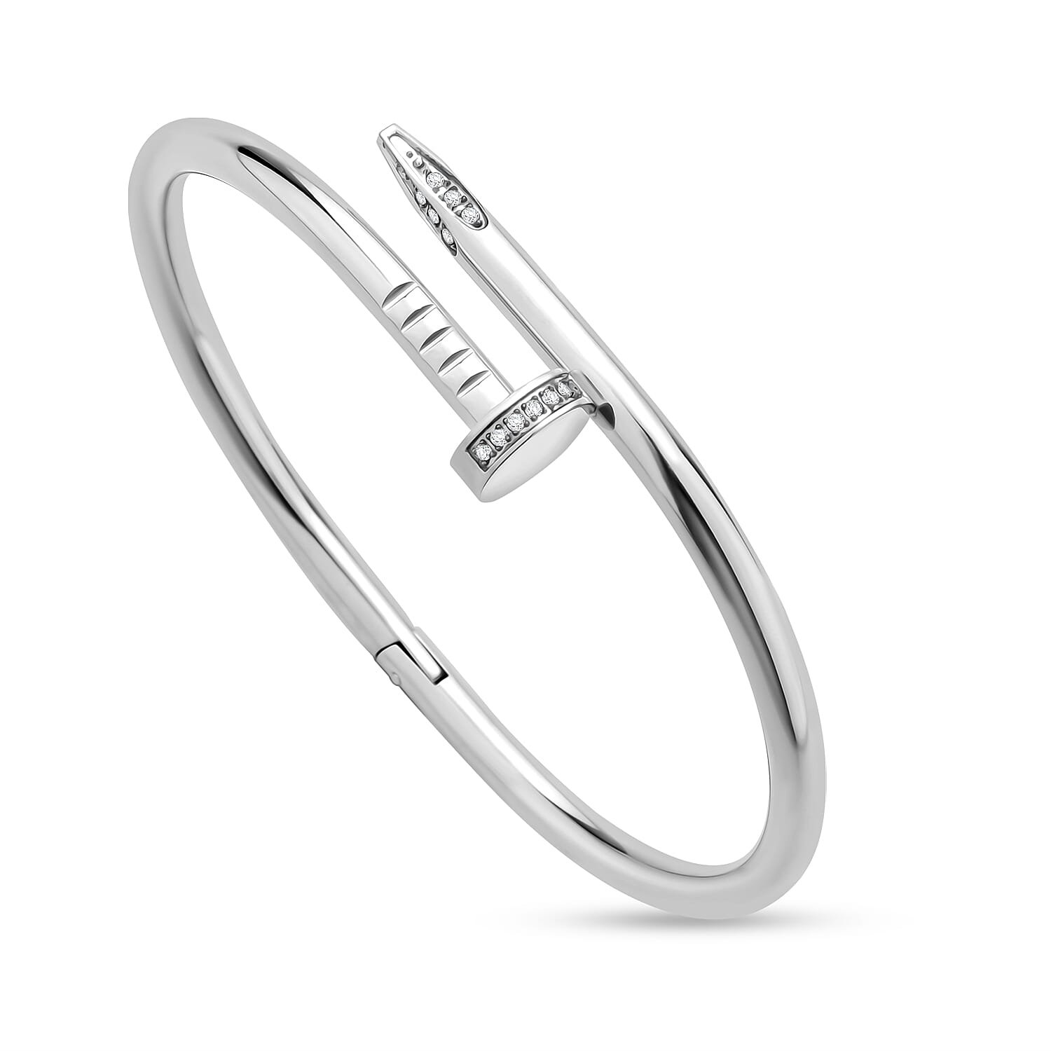 Designer Inspired - White Crystal Bangle