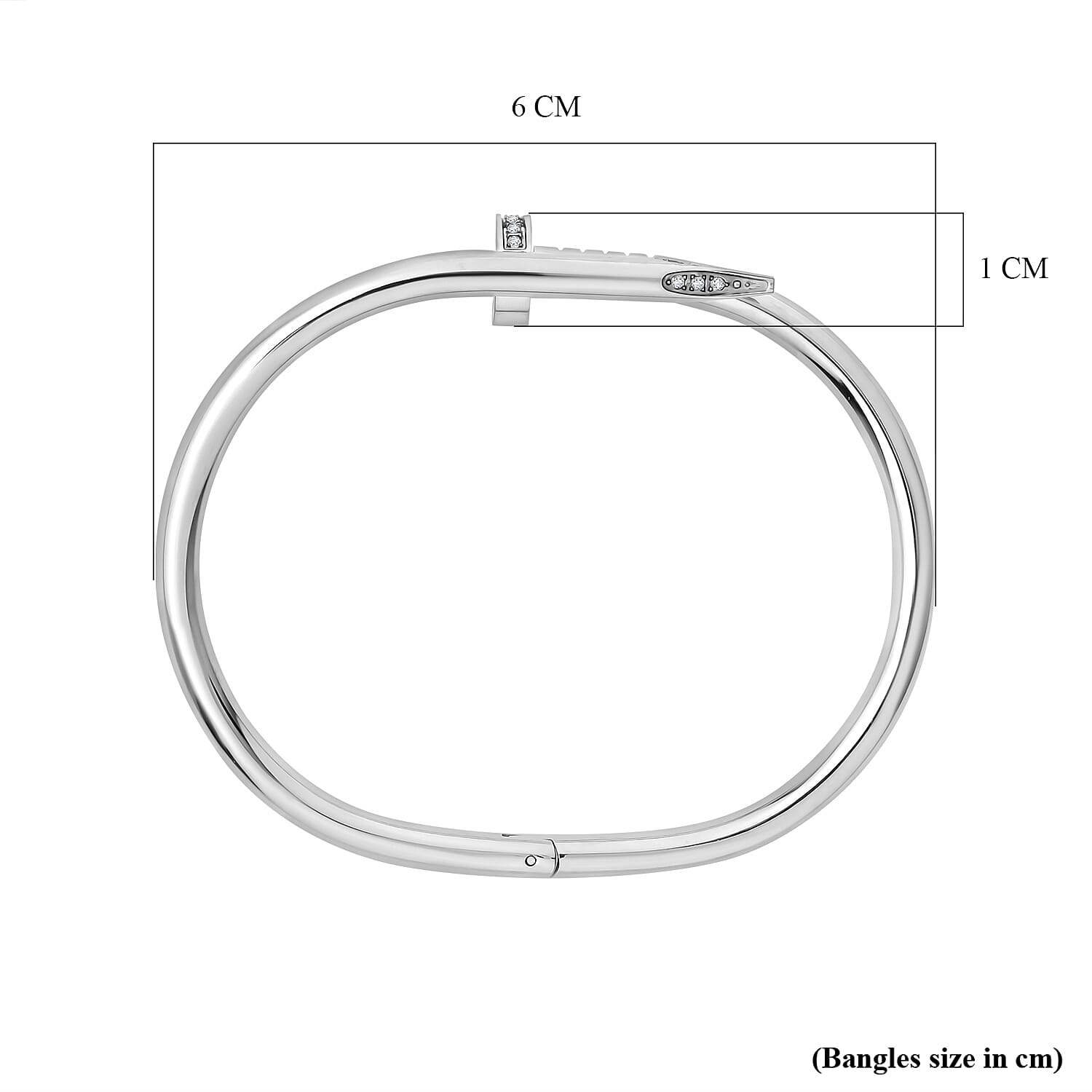 Designer Inspired - White Crystal Bangle