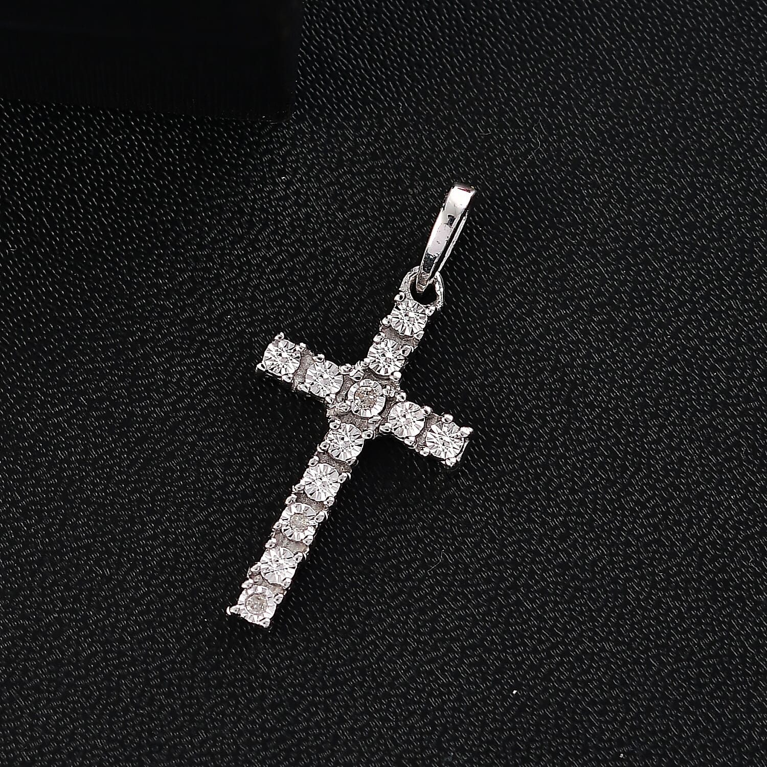 White Diamond Cross Pendant