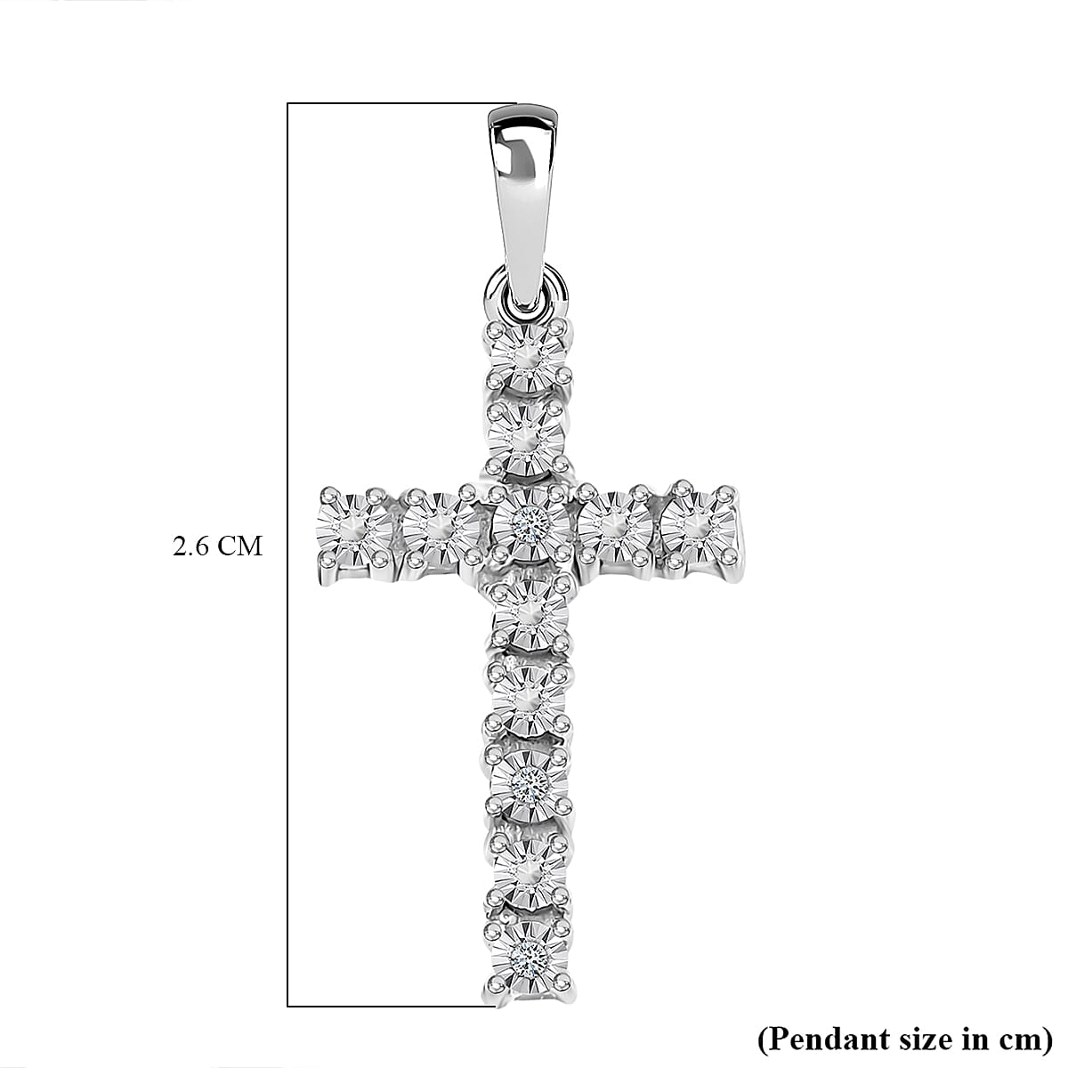 White Diamond Cross Pendant