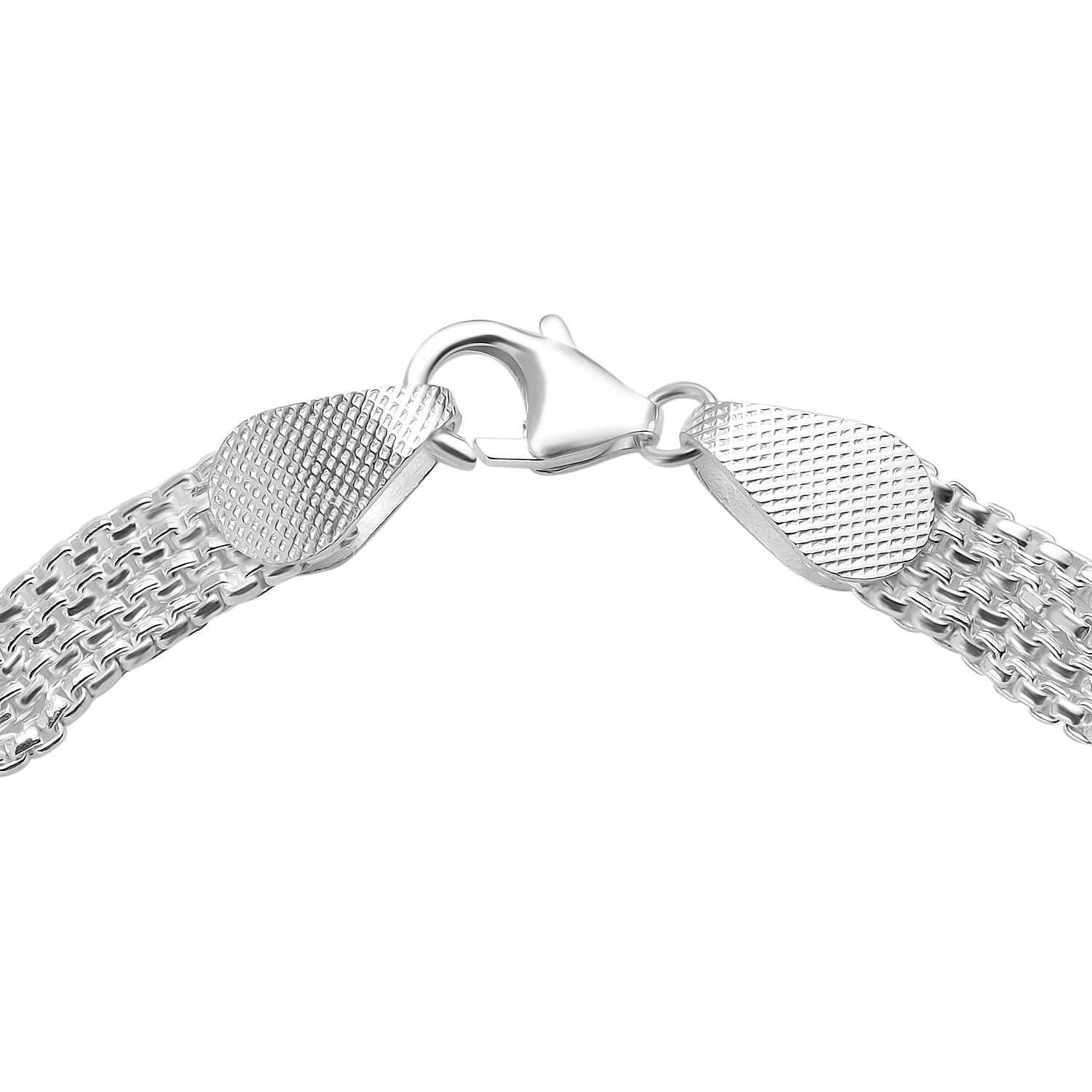 ONE TIME CLOSEOUT - Designer Inspiration - Sterling Silver Kiss Bracelet (Size - 7.5)