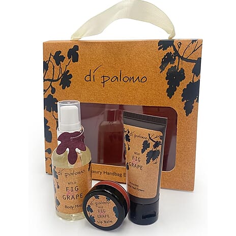 Di Palomo - Fig & Grape - Luxury Handbag Essentials - (Includes 60ml Body Mist, 30ml Hand & Nail Cream & 10ml Lip Balm - Hand Sanitiser 30ml)