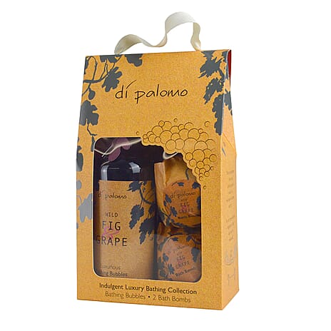 Di Palomo - Fig - Grape - Luxury Bathing Collection (Includes Bath Honey 300ml, 100g Soap, Bathing Bubbles 300ml and 2 x Bath Bombs)