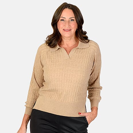 Classic Knitted Jumper - Beige