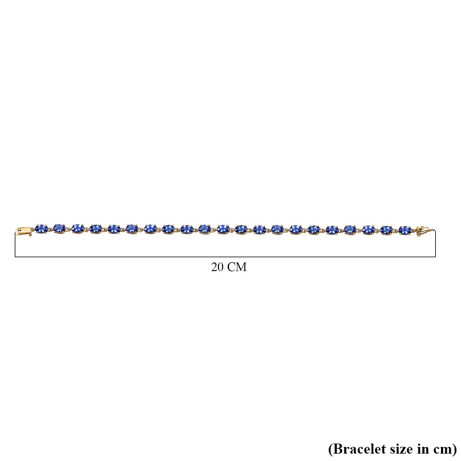 Anshu Treasure Chest - 14K Yellow Gold AAA Tanzanite Bracelet (Size - 7.5) 10.06 Ct Anshu Treasure Chest - 14K Yellow Gold AAA Tanzanite Bracelet (Size - 7.5) 10.06 Ct