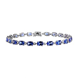 Tanzanite Link Bracelet in 14K White Gold