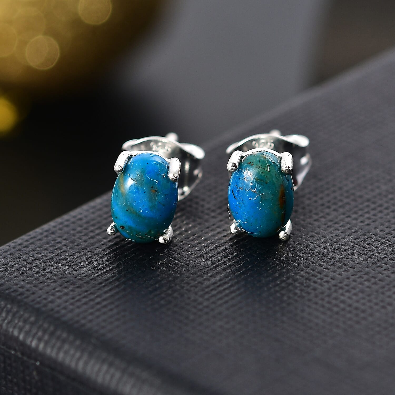 Opalina Solitaire Stud Push Post Earring in Sterling Silver 1.36 Ct.