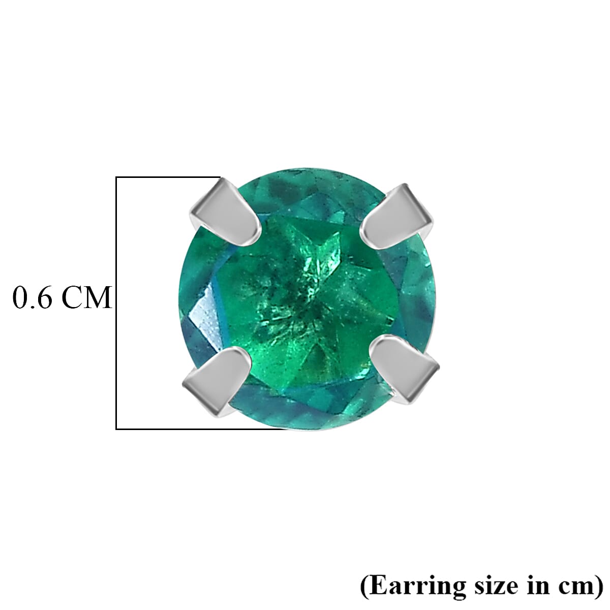 Peacock Triplet Quartz Earring with Push Back in Sterling Silver