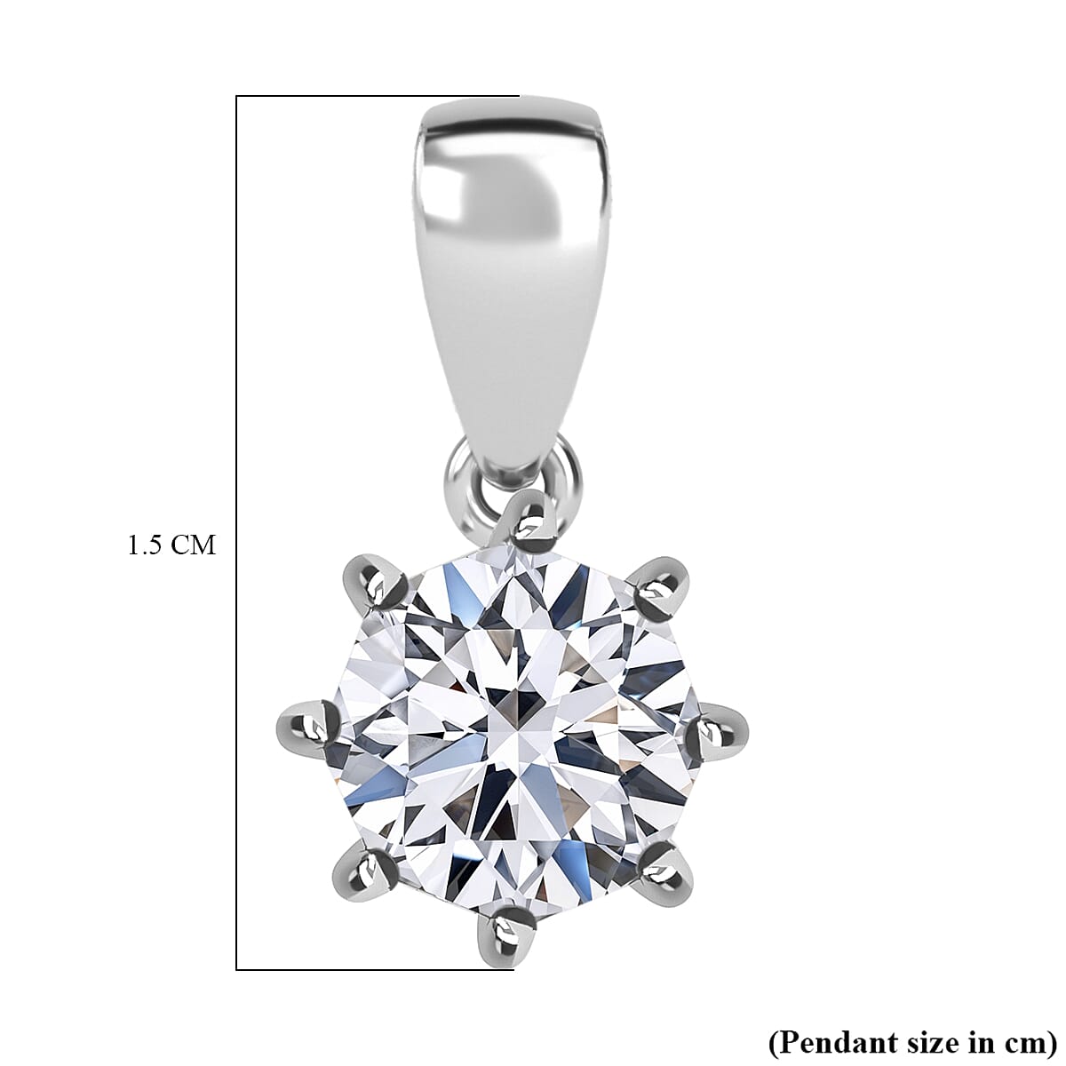 Luxuriant Diamond 950 Platinum SGL Certified (VS-G-H) Lab Grown Diamond Pendant 1.02 Ct.