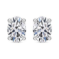 LUXURIANT 2 Ct. Cushion-Cut Lab Grown Diamond Solitaire Stud Earrings in 950 Platinum, SGL Certified