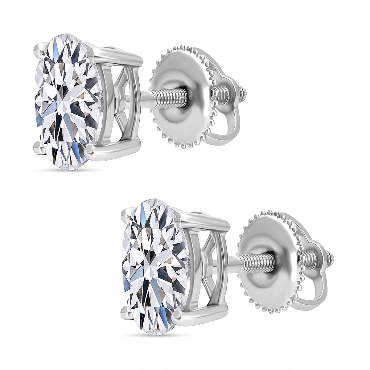 Luxuriant Diamond-2.04 Ct. Lab Grown Diamond Stud Solitaire Earrings in 950 Platinum, SGL Certified