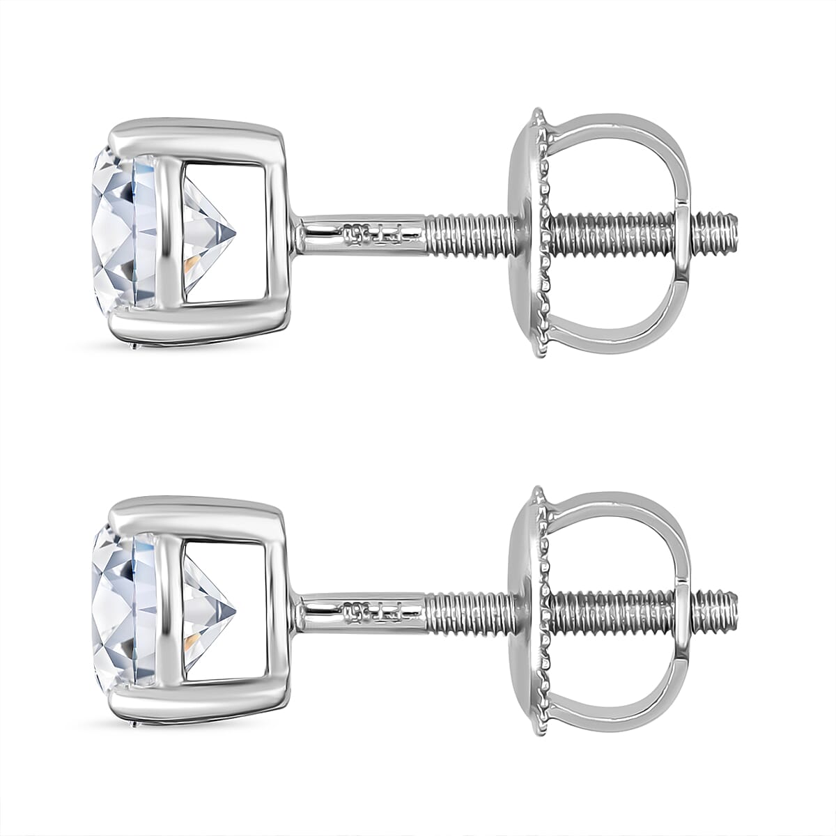 Luxuriant Diamond-2.04 Ct. Lab Grown Diamond Stud Solitaire Earrings in 950 Platinum, SGL Certified