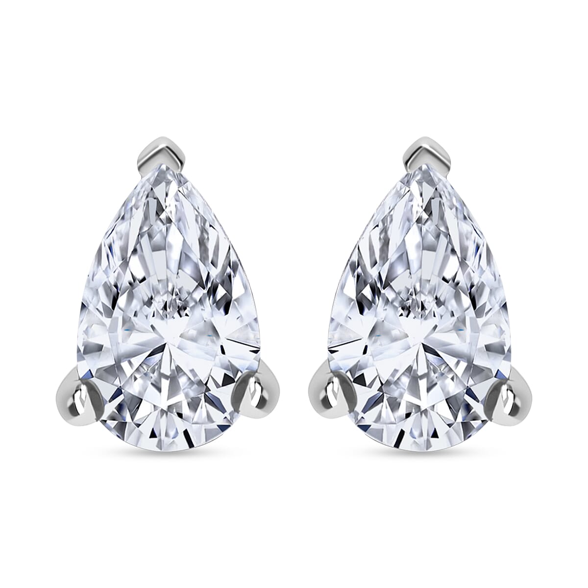 Luxuriant Diamond 950 Platinum SGL Certified Lab Grown Diamond (VS-G-H) Earring With Screw Back 2.0 Ct.