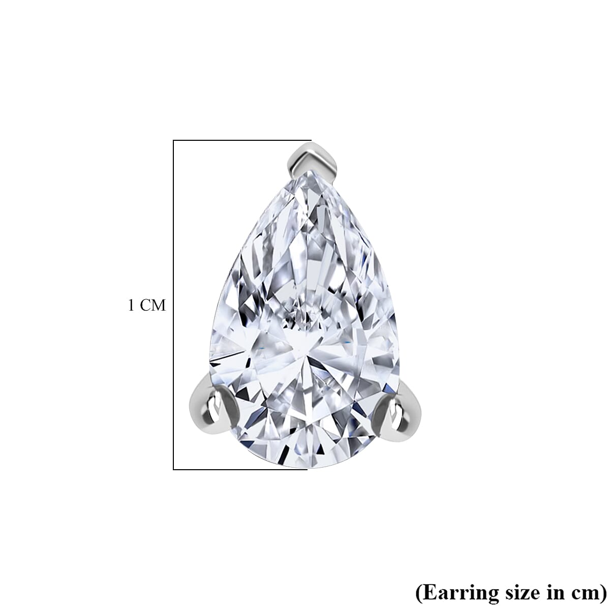 Luxuriant Diamond 950 Platinum SGL Certified Lab Grown Diamond (VS-G-H) Earring With Screw Back 2.0 Ct.
