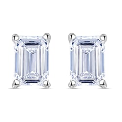 LUXURIANT 2 Ct. Cushion-Cut Lab Grown Diamond Solitaire Stud Earrings in 950 Platinum, SGL Certified