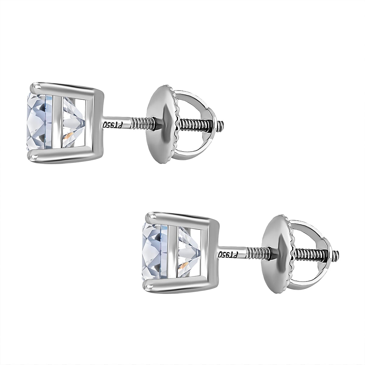 Luxuriant Diamond 950 Platinum SGL Certified Lab Grown Diamond (VS-G-H) Earring 2.0 Ct.