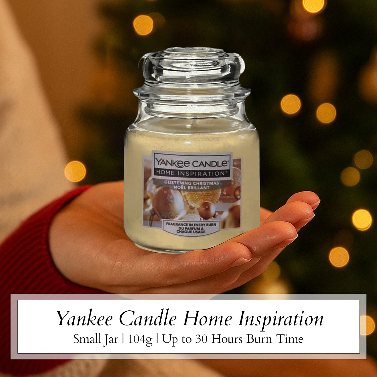 One Time closeout- Yankee Home Inspiration Candle 104g - Glistening Christmas