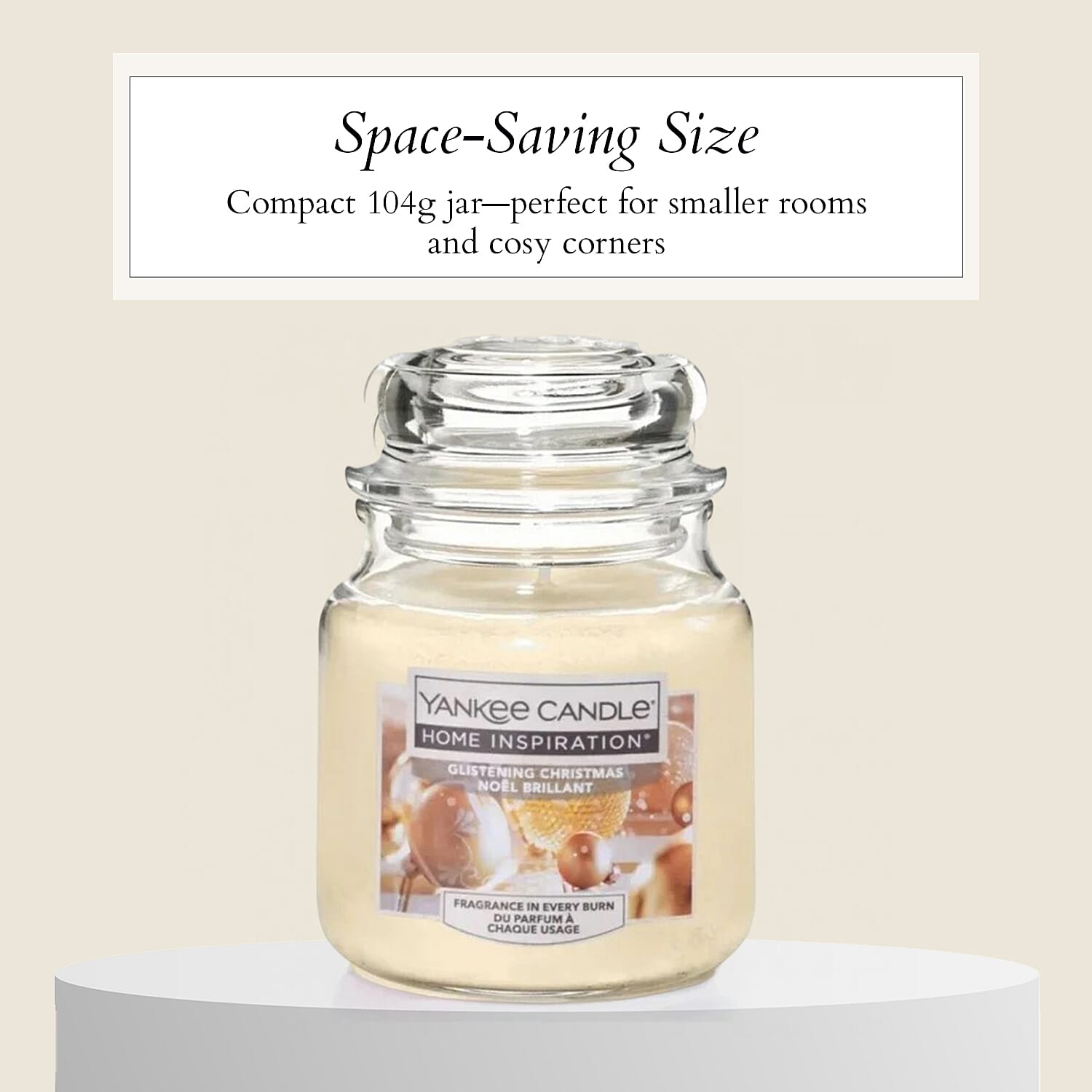 One Time closeout- Yankee Home Inspiration Candle 104g - Glistening Christmas