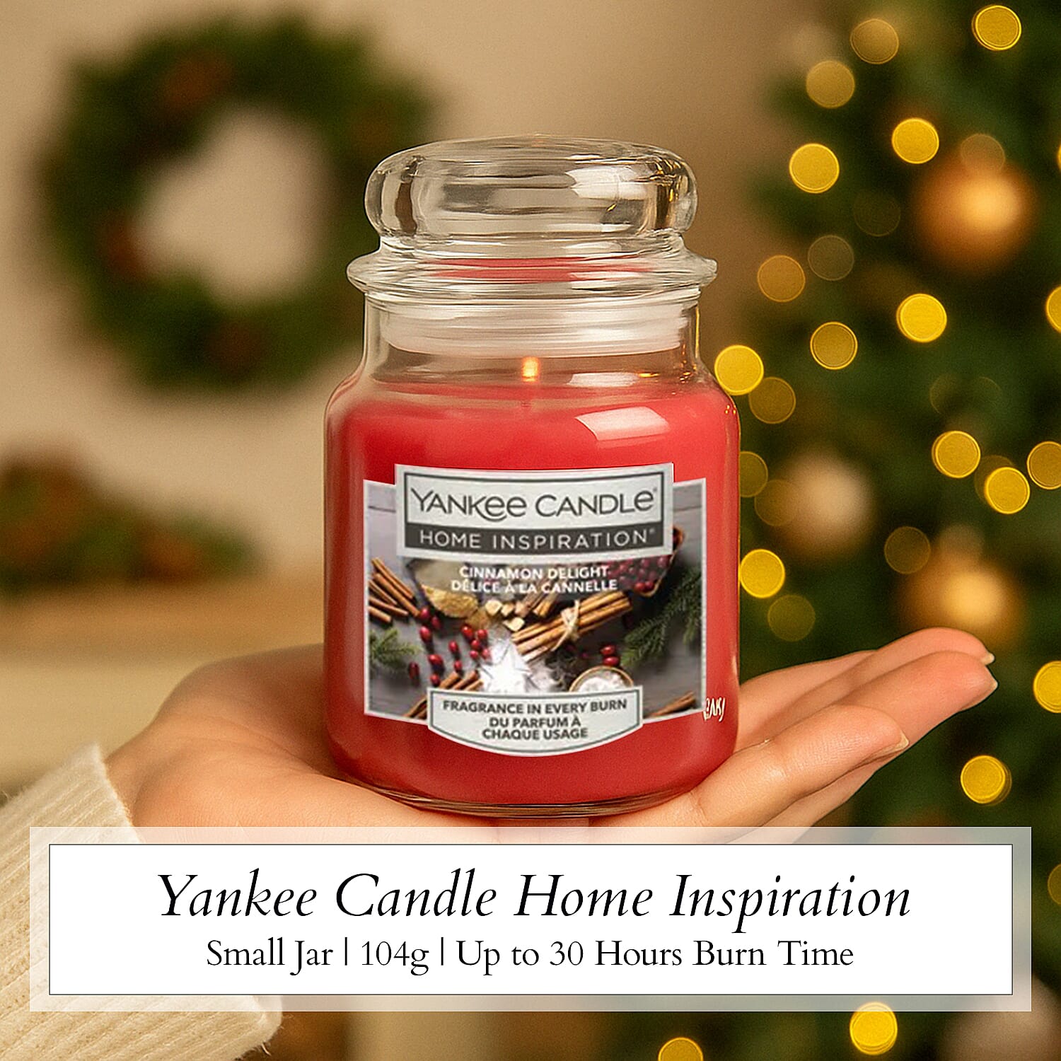 One Time Closeout -Yankee Home Inspiration Candle 104g - Glistening Christmas