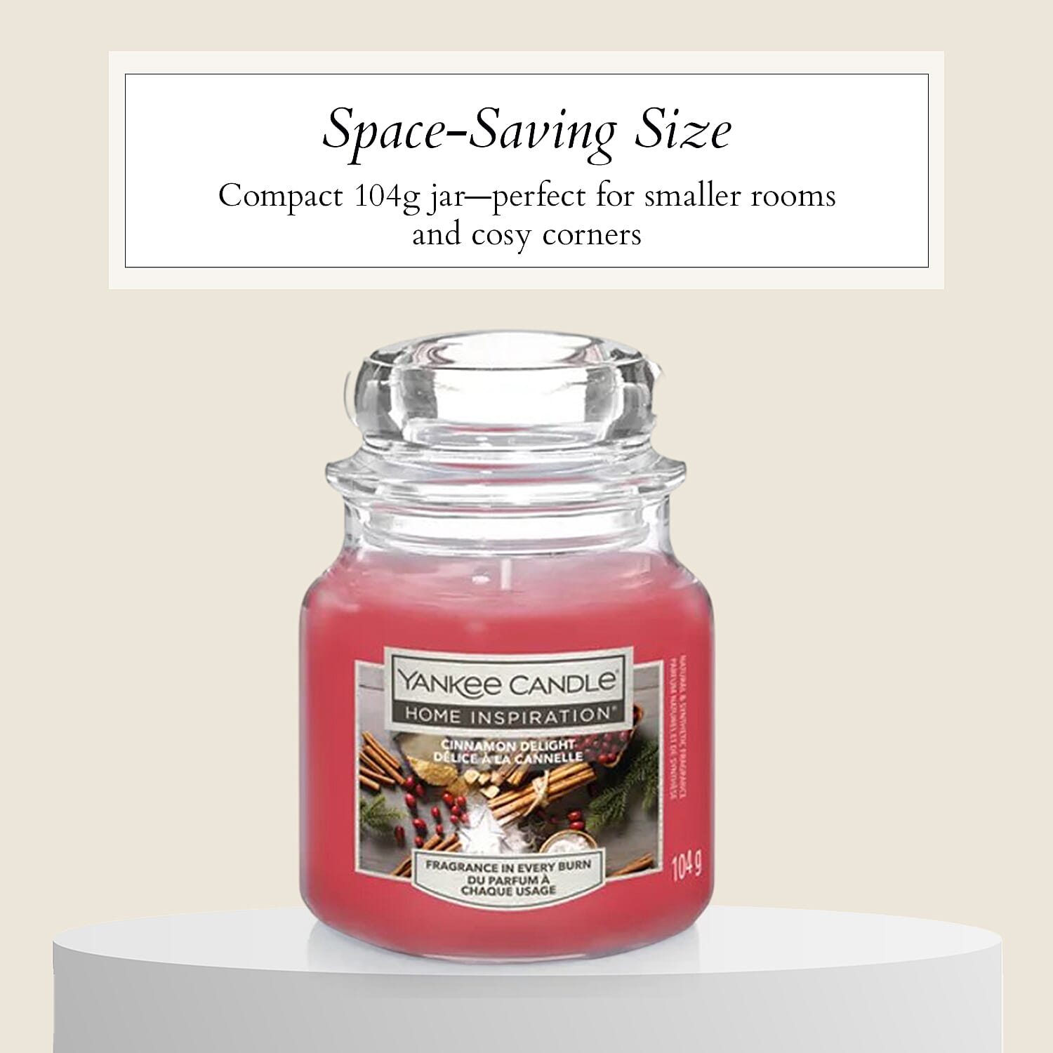 One Time Closeout -Yankee Home Inspiration Candle 104g - Glistening Christmas