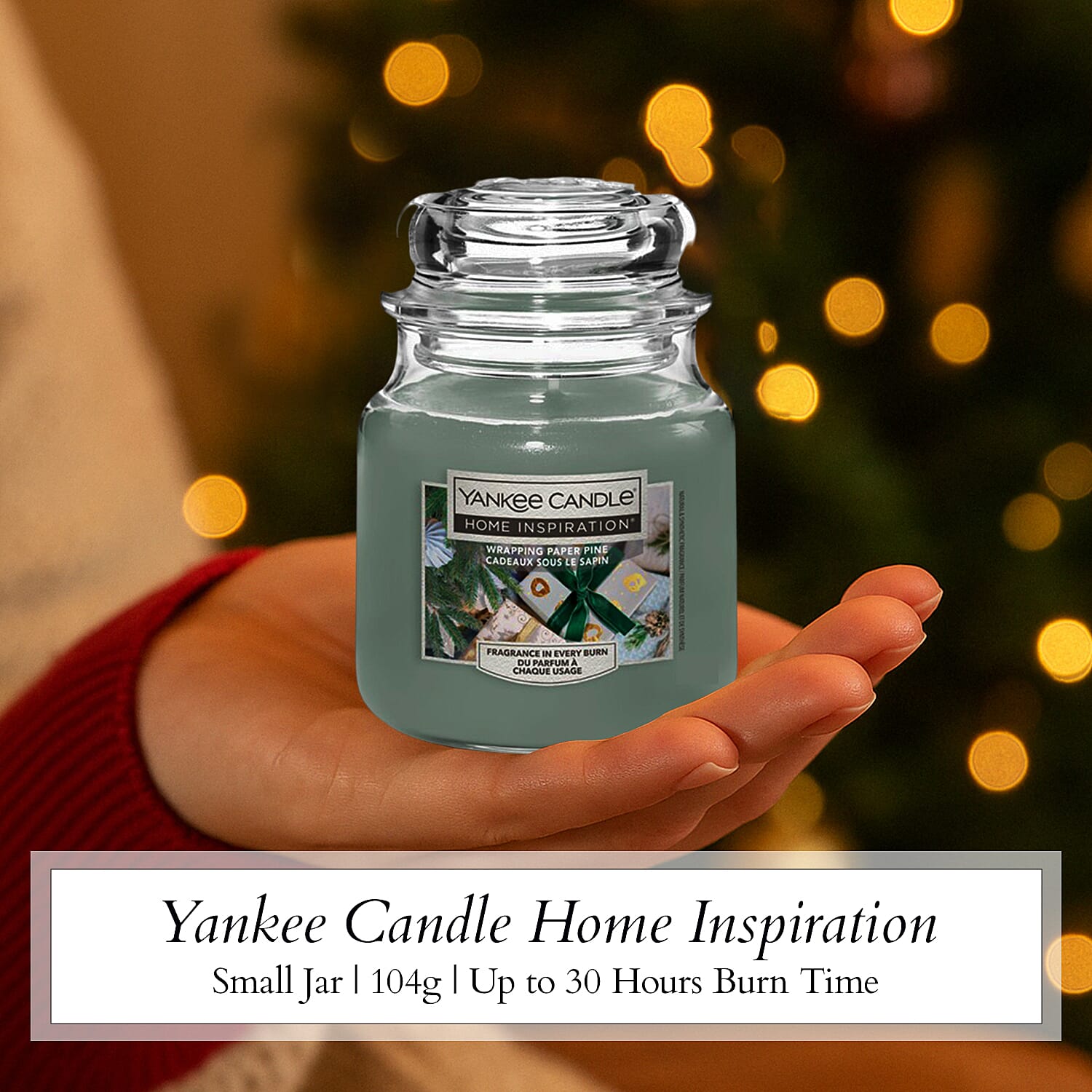 One Time Closeout- Yankee Home Inspiration Candle 104g  - Wrapping Paper Pine