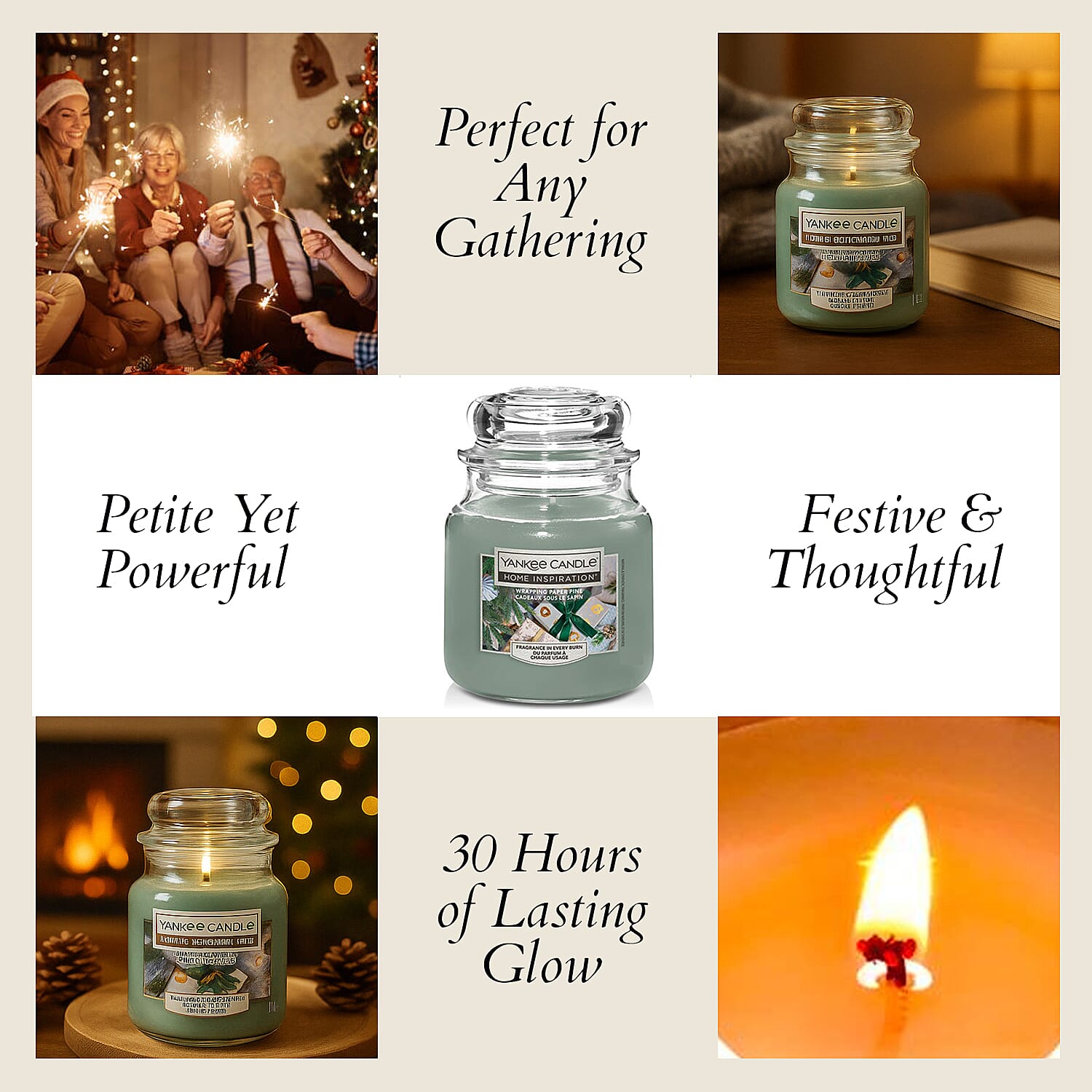 One Time Closeout- Yankee Home Inspiration Candle 104g  - Wrapping Paper Pine