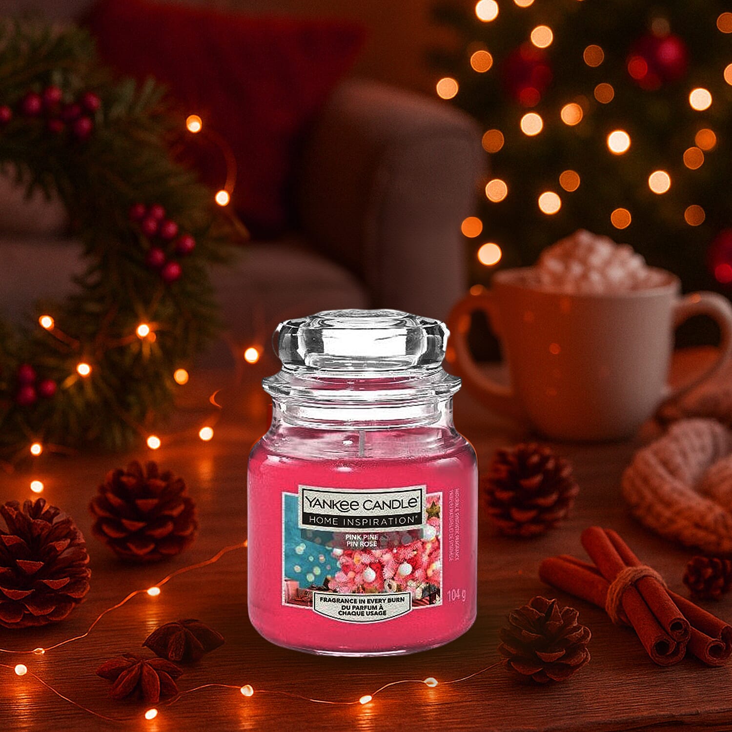 One Time closeout- Yankee Home Inspiration Candle 104g - Pink Pine