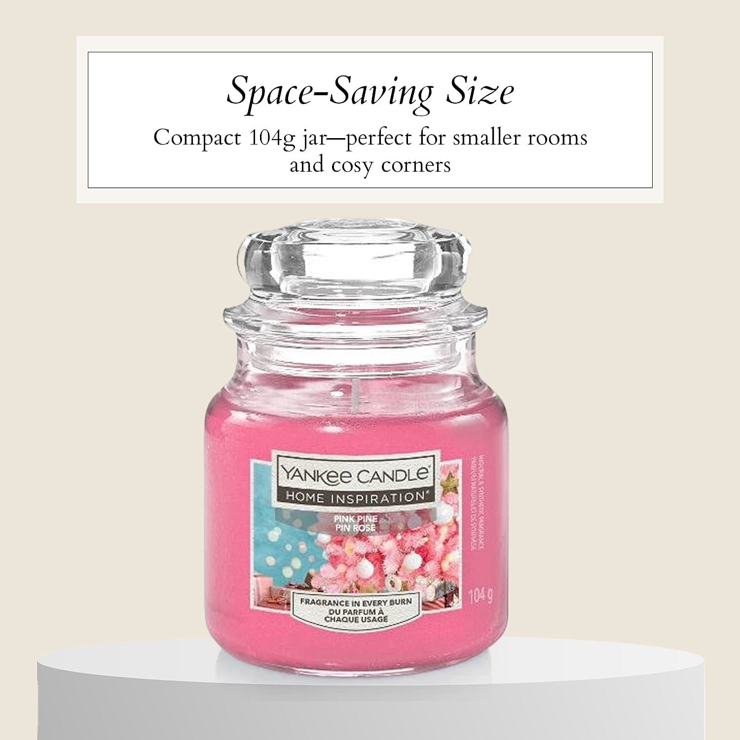 One Time closeout- Yankee Home Inspiration Candle 104g - Pink Pine
