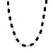Black Obsidian & White Fresh Water Pearl Necklace (Size - 18-2 Ext) with Lobster Clasp 150.0 Ct