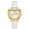 Gamages Of London Limited Edition Sweet Heart Ladies Swiss Movement Diamond Watch With Leather Strap - Champagne