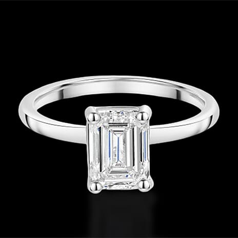 Luxuriant Diamond - 950 Platinum SGL Certified Lab Grown Diamond Emerald Cut  (VS-G-H) Ring 2.00 Ct.