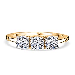 LUXURIANT 1 Ct. Lab Grown Diamond 3-Stone Ring SGL Certified (VS-G-H)