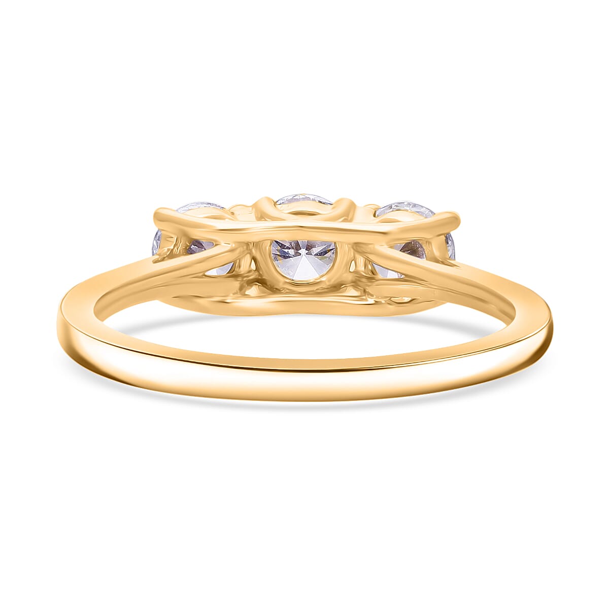 LUXURIANT SGL Certified Lab Grown Diamond (VS-G/H) 3 Stone Ring