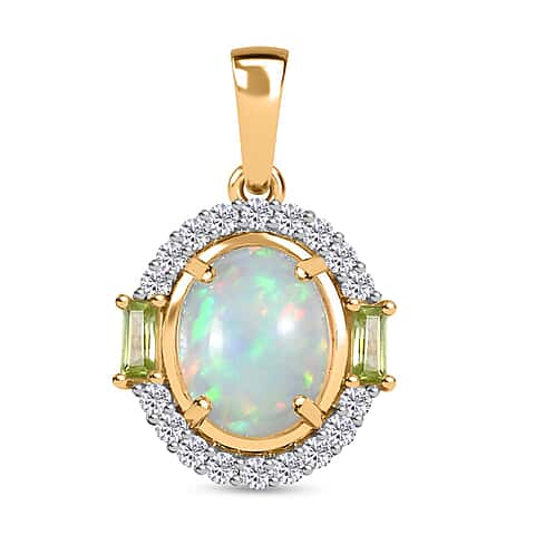 Ivy Gems 9K Yellow Gold Peridot And Amethyst Pendant Necklace