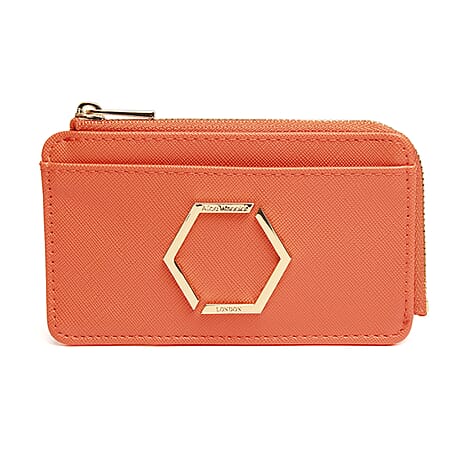 Alice Wheeler Bath Honeycomb Coin-Card Purse - Orange