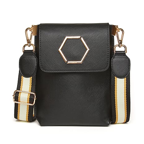 Alice Wheeler Brompton Honeycomb Crossbody Bag - Black