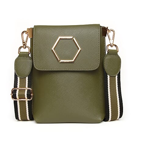 Alice Wheeler Brompton Honeycomb Crossbody Bag) - Olive