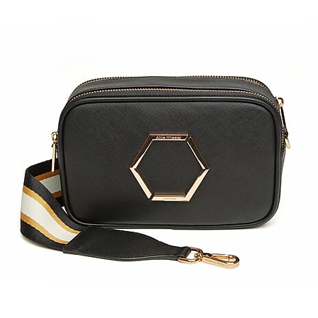 Alice Wheeler Pimlico Honeycomb Crossbody Bag - Black