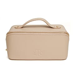 Alice Wheeler Leather Train Case - Black