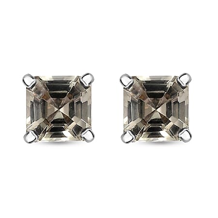 The Most Exotic Tucson Find - RHAPSODY 950 Platinum AAAA Turkizite Solitaire Stud Earrings with Screw Back 2.03 Ct.