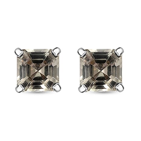 The Most Exotic Tucson Find - RHAPSODY 950 Platinum AAAA Turkizite Solitaire Stud Earrings with Screw Back 2.03 Ct.