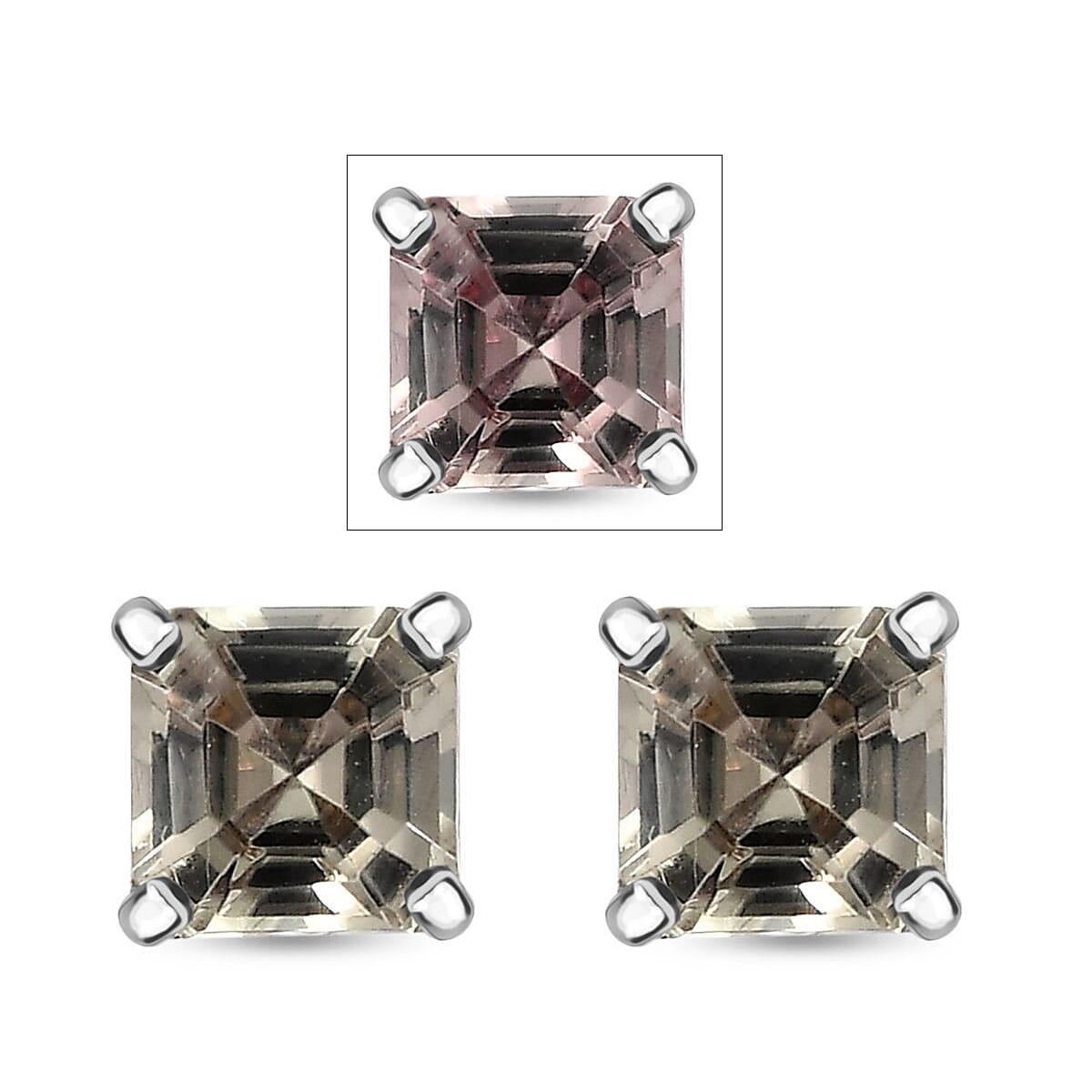 The Most Exotic Tucson Find - RHAPSODY 950 Platinum AAAA Turkizite Solitaire Stud Earrings with Screw Back 2.03 Ct.