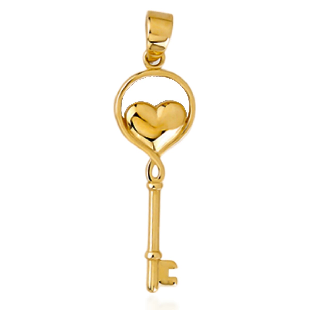 Designer Inspired - 9K Yellow Gold Key Pendant