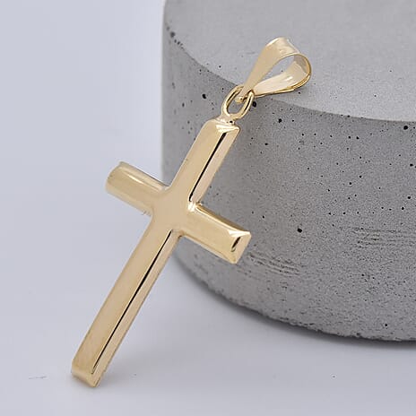Hatton Garden Closeout - 9K Yellow Gold Cross Pendant