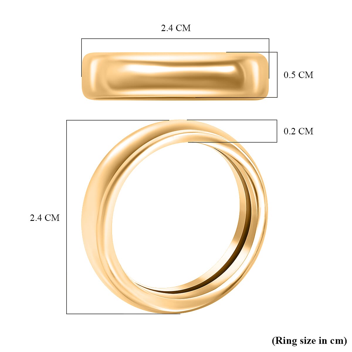 Doorbuster Deal- 24K Yellow Gold Band Ring (99.9% Gold Purity)