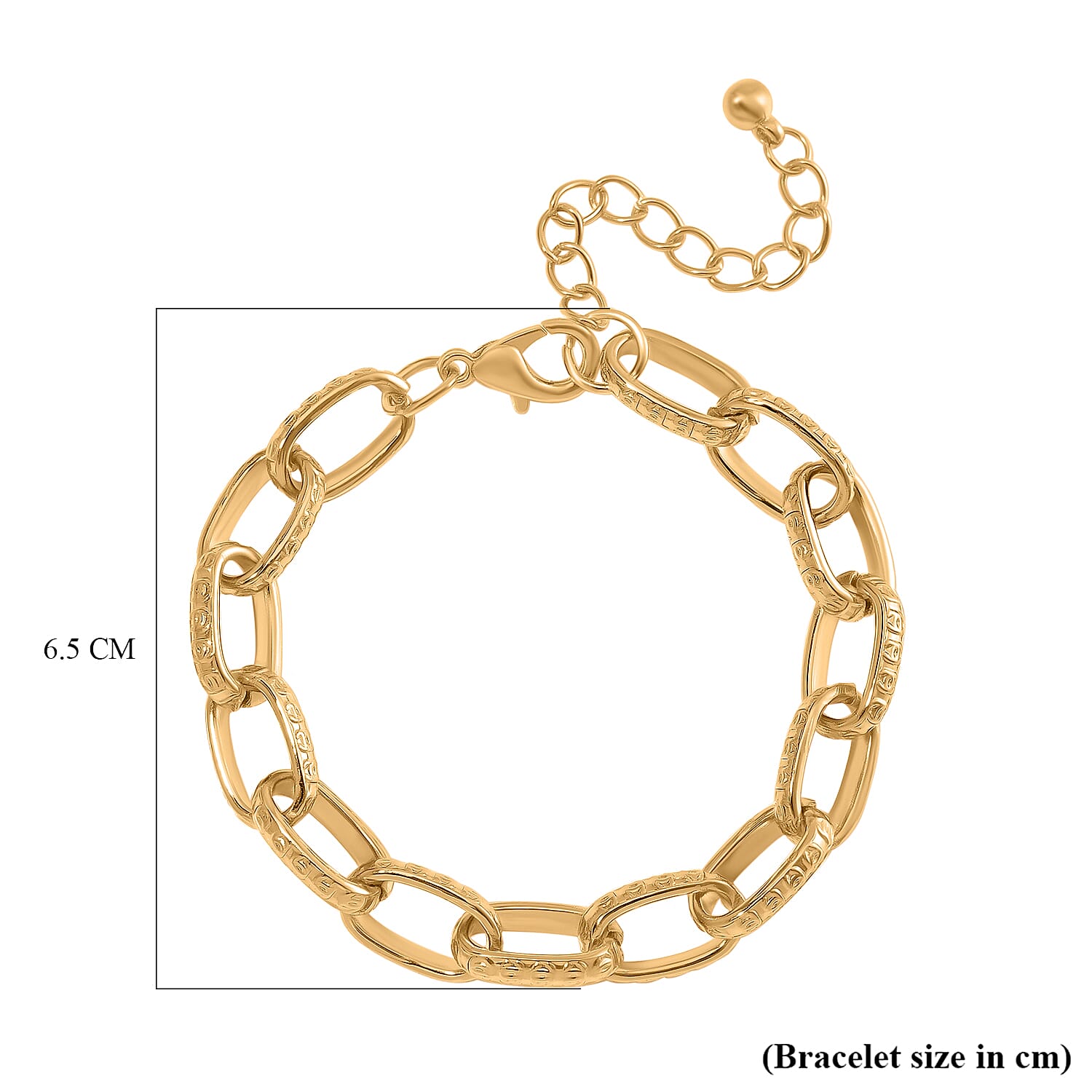 Paperclip Bracelet (Size - 7.5-2 Ext) With Lobster Clasp