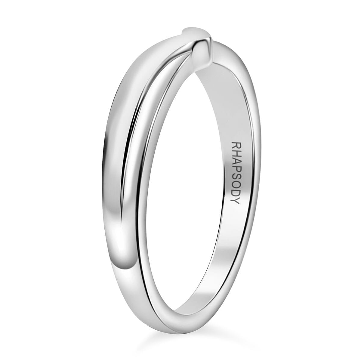 RHAPSODY - 950 Platinum Wishbone Band Hybrid Ring 5.97 gms