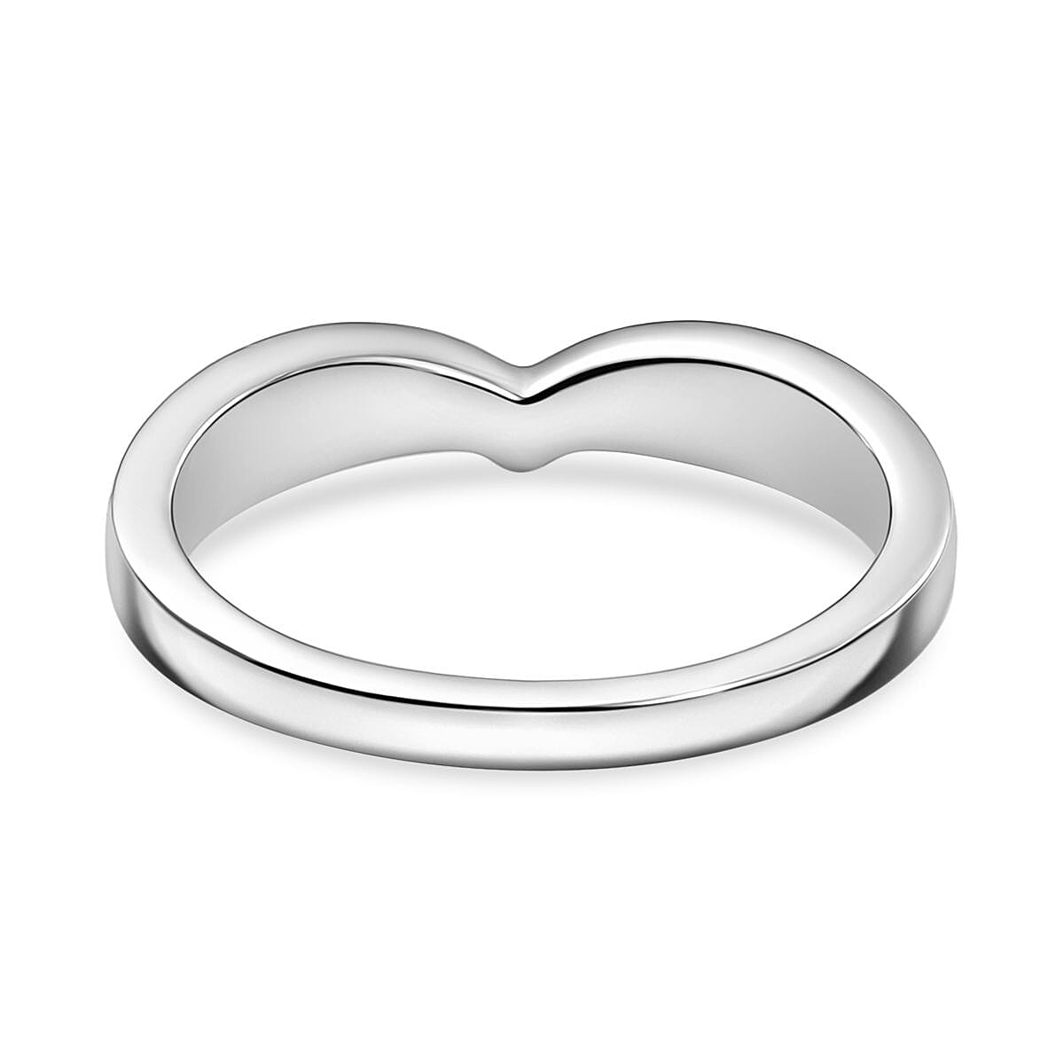 RHAPSODY - 950 Platinum Wishbone Band Hybrid Ring 5.97 gms